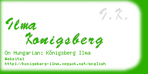 ilma konigsberg business card